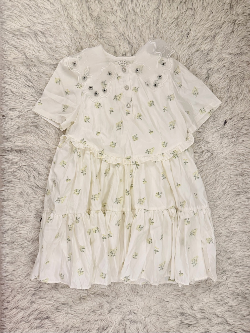 Sister Jane Dream Ditsy Pick Floral Mini Dress - Ivory
